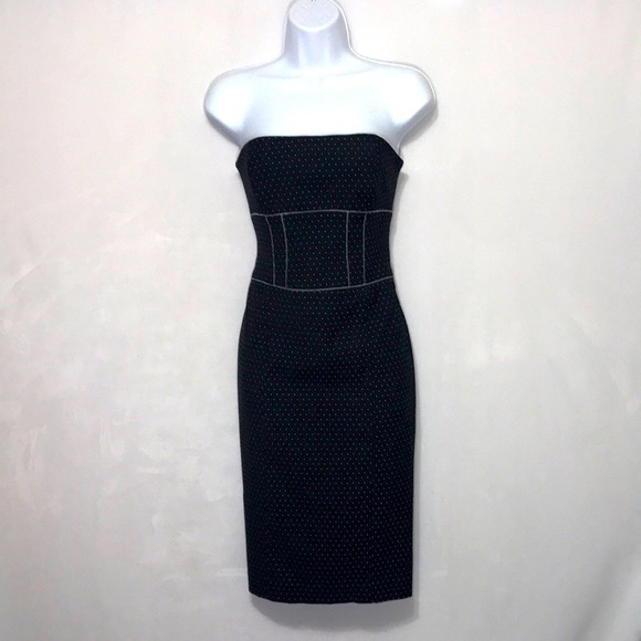 𝅺NWT Bebe Corset Strapless Polka Dot Dress Size 4 - Picture 2 of 15